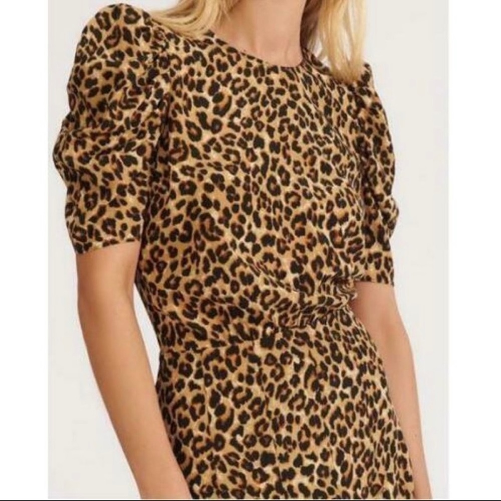 NWOT Veronica Beard Mini Leopard Print Dress